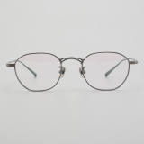 Round Titanium Glasses LE5256_Gunmetal Front View