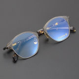 Browline Titanium Glasses LE5194_Gunmetal - Clear