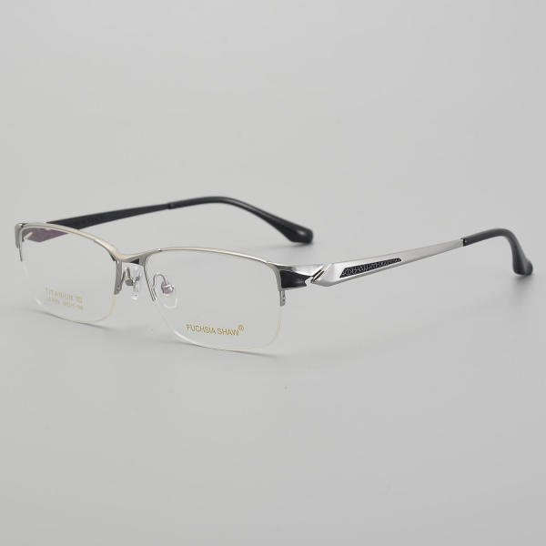 Half Rim Titanium Glasses LE5191_Silver