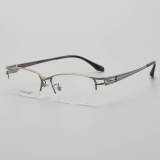 Half Rim Titanium Glasses LE5200_Gunmetal