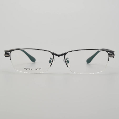 Half Rim Titanium Glasses LE5200_Black - Gunmetal