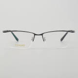 Half Rim Titanium Glasses LE5220_Black - Silver