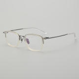 Rectangle Titanium Glasses LE5189_Clear - Gunmetal
