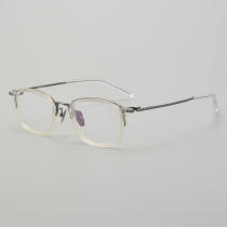 Rectangle Titanium Glasses LE5189_Clear - Gunmetal