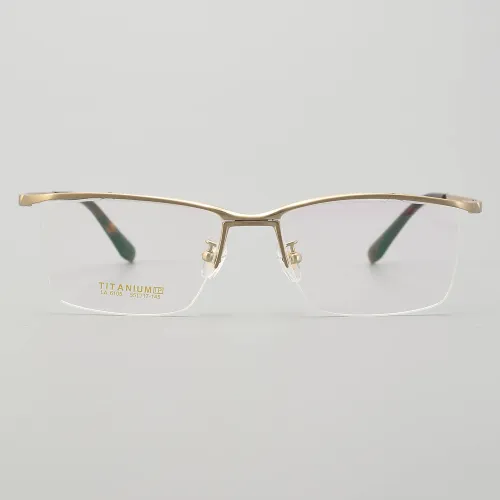 Half Rim Titanium Glasses LE5220_Gold