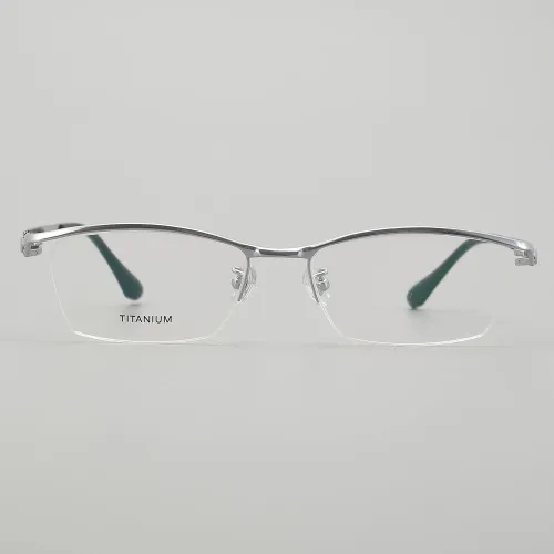 Half Rim Titanium Glasses LE5193_Silver