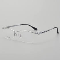 Half Rim Titanium Glasses LE5242_Silver