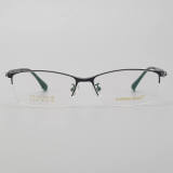 Half Rim Titanium Glasses LE5241_Black Front View