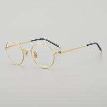 Round Titanium Glasses LE5240_Gold