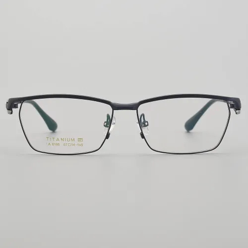 Browline Titanium Glasses LE5227_Blue - Silver