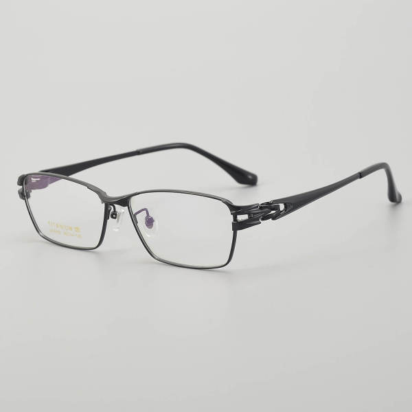 Rectangle Titanium Glasses LE5190_Black