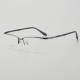 Half Rim Titanium Glasses LE5220_Black - Silver