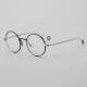 Round Titanium Glasses LE5201_Black - Silver