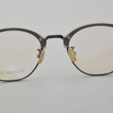 Browline Titanium Glasses LE5194_Gunmetal - Clear
