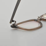 Square Acetate & Titanium Glasses LE5212_Clear Brown