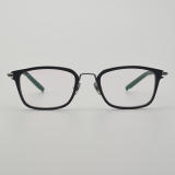 Rectangle Titanium Glasses LE5189_Black - Gunmetal Front View