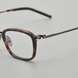 Rectangle Titanium Glasses LE5189_Tortoise - Bronze