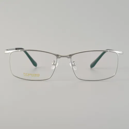 Rectangle Titanium Glasses LE5237_Silver