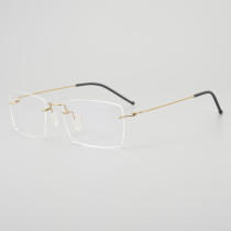 Rimless Titanium Glasses LE5211_Gold