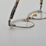 Browline Titanium Glasses LE5194_Gunmetal - Clear