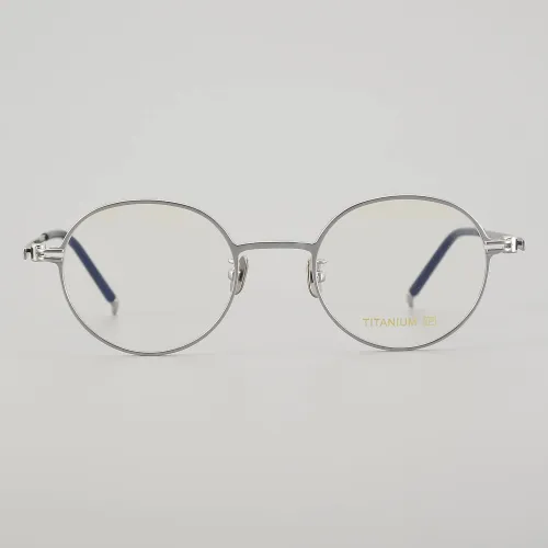 Round Titanium Glasses LE5240_Silver