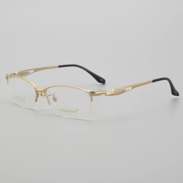 Half Rim Titanium Glasses LE5241_Gold