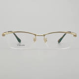 Half Rim Titanium Glasses LE5193_Gold Front View