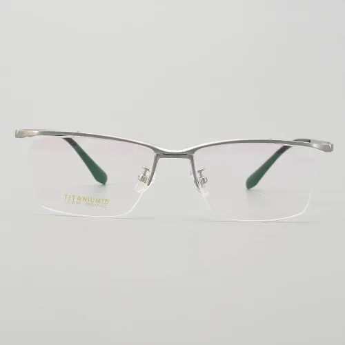 Half Rim Titanium Glasses LE5220_Silver