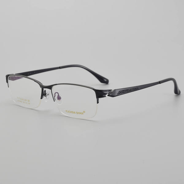 Half Rim Titanium Glasses LE5191_Black