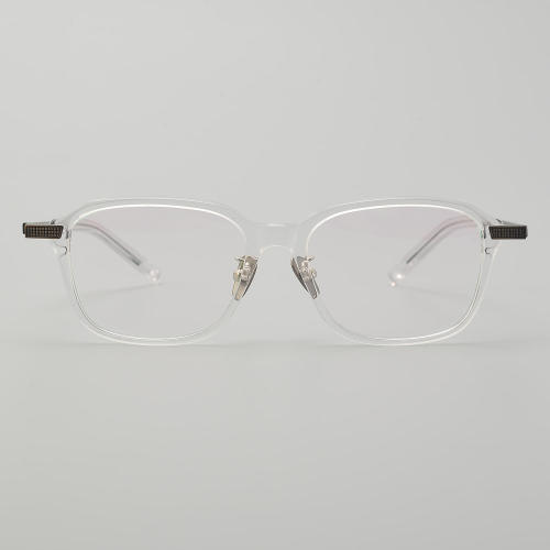Square Acetate & Titanium Glasses LE5217_Clear - Bronze