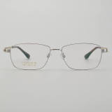 Rectangle Titanium Glasses LE5226_Silver - Gold Front View