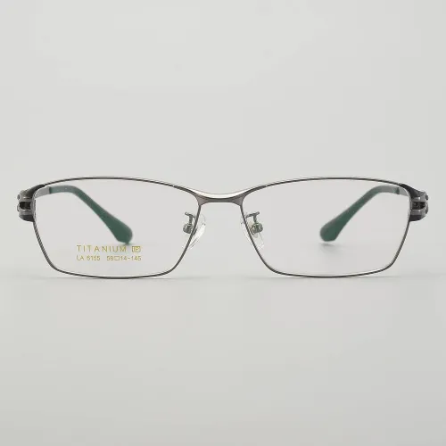 Rectangle Titanium Glasses LE5190_Gunmetal - Black