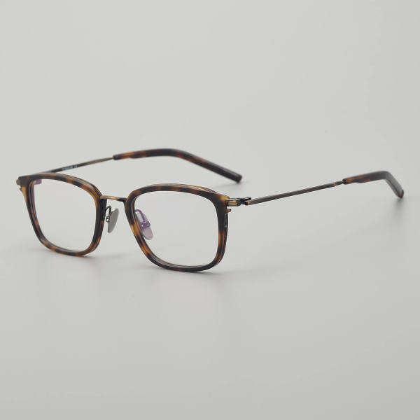 Rectangle Titanium Glasses LE5189_Tortoise - Bronze