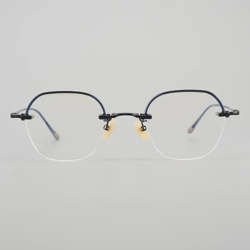 Half Rim Titanium Glasses LE5215_Black
