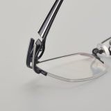 Half Rim Titanium Glasses LE5200_Blue - Silver