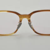 Square Acetate & Titanium Glasses LE5217_Amber - Bronze