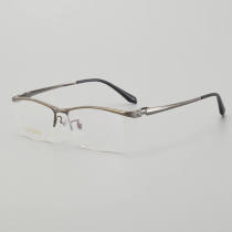 Half Rim Titanium Glasses LE5218_Grey - Gunmetal