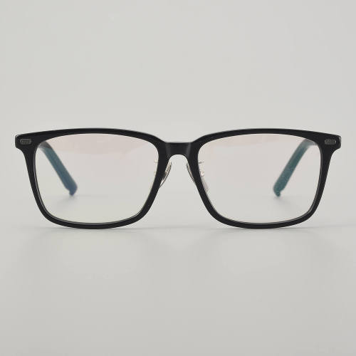 Rectangle Acetate & Titanium Glasses LE5185_Black - Gunmetal