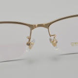 Half Rim Titanium Glasses LE5161_Gold
