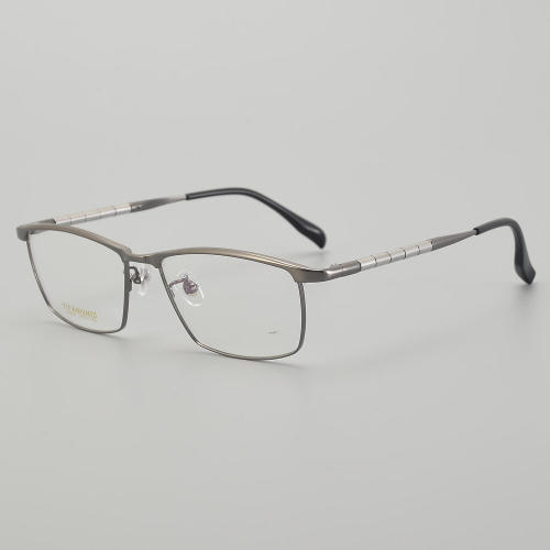 Rectangle Titanium Glasses LE5182_Gunmetal - Silver