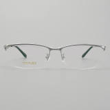 Half Rim Titanium Glasses LE5161_Silver Front View