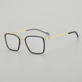 Square Titanium Glasses LE5179_Black - Gold