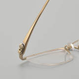 Half Rim Titanium Glasses LE5161_Gold