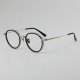 Round Titanium Glasses LE5183_Black - Gold