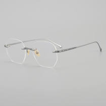 Rimless Titanium Glasses LE5142_Silver