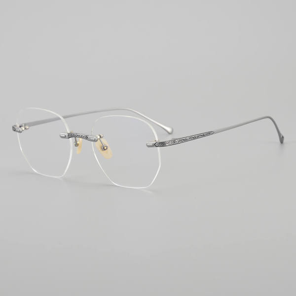 Rimless Titanium Glasses LE5142_Silver