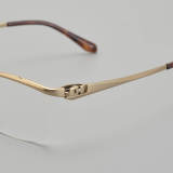 Half Rim Titanium Glasses LE5161_Gold