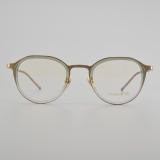 Round Titanium Glasses LE5178_Gold Front View