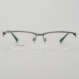 Half Rim Titanium Glasses LE5158_Gunmetal Front View