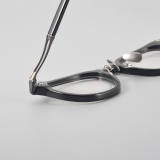 Round Acetate & Titanium Glasses LE5147_Black